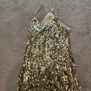 Sparkle gold sequin dress - medium